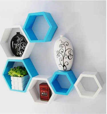 

QRTWOOD MDF Wall Shelf(Number of Shelves - 6)