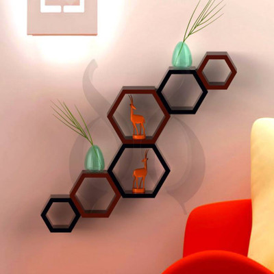 

qat MDF Wall Shelf(Number of Shelves - 6)