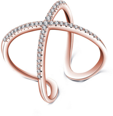 

Jewels Galaxy Luxuria Copper Zircon Gold-plated Plated Ring, White