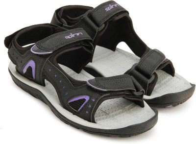 

Spinn Women black-purple Sports Sandals