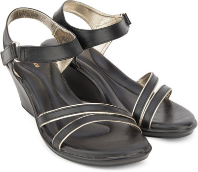 Bata Women Black Wedges