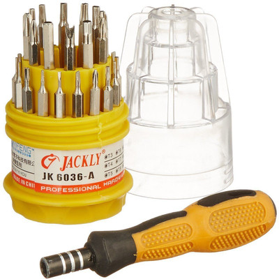 

Jackly Combination Screwdriver Set, Yellow;black