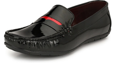 

Scarpia Patent Black Loafers For Men(Black