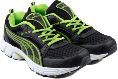 

Asian Running Shoes For Men(Black, Green
