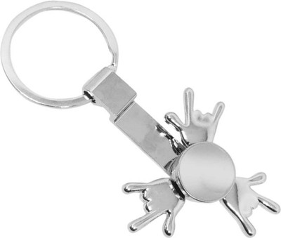 

Krypton 2 IN 1 Victory Sign Shining Best Quality High Speed Fidget Keychain Hand Spinner mini 2 mint spin Toy(Multicolor)