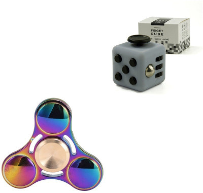 

GOSLASH COMBO OF FIDGET SPINNER METAL + FIDGET CUBE(Multicolor)