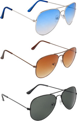 Zyaden Aviator, Aviator, Aviator Sunglasses(For Men & Women, Blue, Brown, Black) Zyaden Aviator, Aviator, Aviator Sunglasses(For Men & Women, Blue, Brown, Black)