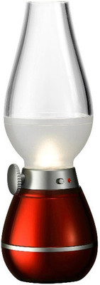 

Sukot Retro Flameless LED Tealight Blow ON OFF Rechargeable Retro Led Lamp Night Lamp(20 cm, Red)
