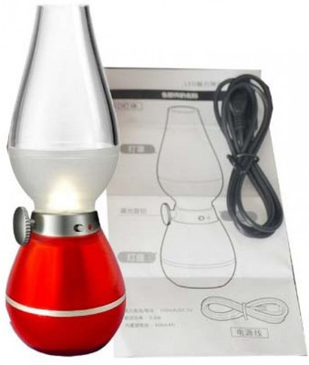 

Sukot Retro LED Blow Lamp Red Plastic Lantern Night Lamp(20 cm, Red)