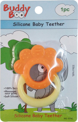 

Buddyboo Flower shaped Silicone Baby Teether,Yellow(Yellow)