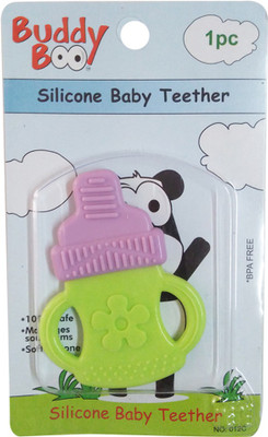 

Buddyboo Bottle Shaped Silicone Baby Teether,Green(Green)
