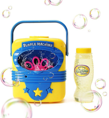 

Toys Bhoomi Portable Electric Automatic Bubble Blowing Machine for Birthday Party Fun with 118ml Refill - Non Toxic(Multicolor)