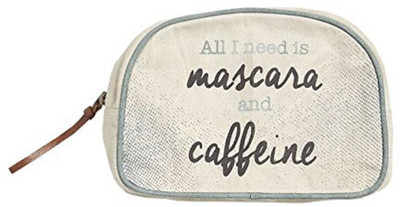 

Mona B Up Cycled Canvas Mascara & Caffeine Cosmetic Makeup Bag Travel Toiletry Kit(Multicolor)
