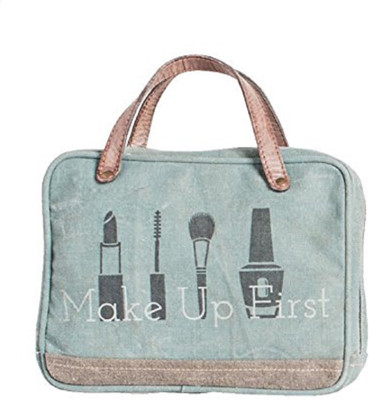 

Mona B Up Cycled Canvas Make Up First Cosmetic Bag Travel Toiletry Kit(Multicolor)