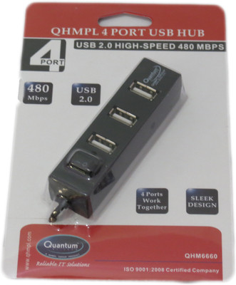 QHMPL QUANTUM QHMPL6660 USB Hub(Black)