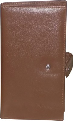 Style 98 Men Brown Genuine Leather Wrist Wallet(8 Card Slots)