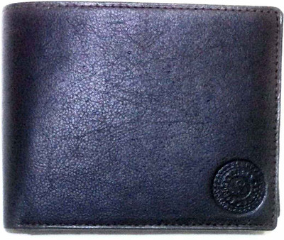 SV Collections Men Black Genuine Leather Wallet(3 Card Slots)