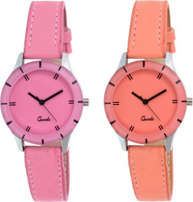Fashionnow Pink And Orange Round Dial Latest Fashion Watch Make In India Watch  - For Women   Watches  (Fashionnow)