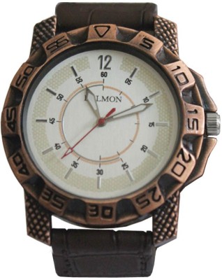 Rich & Famous Look Brown Leather Belt Copper Colour Dial Wrist Watch  - For Men   Watches  (Rich & Famous)