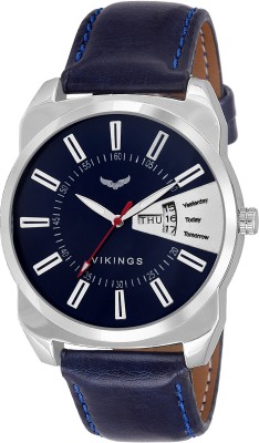 vikings VK-G1100-BLU-BLU-Day & Date Orignal Stylish Watch Unique Fashionable Design Men's Watch DD SERIES Watch  - For Boys   Watches  (VIKINGS)