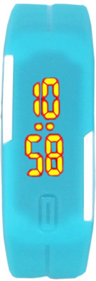 View Jack Klein Silicone Sky Blue Digital Square Watch  - For Men Wrist Watches Price Online(Jack Klein)