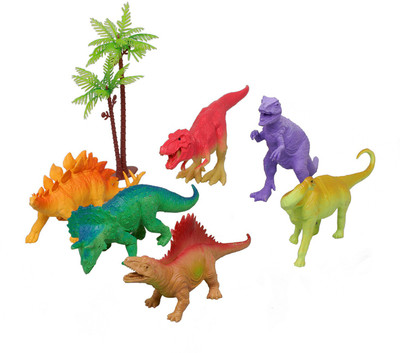 

Red Rock Reptiles Animal Dinosaur Model Toys with Dino(Multicolor)