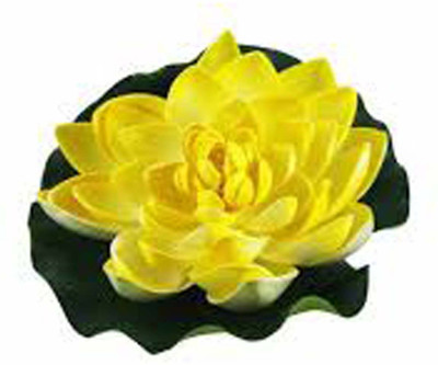 

Hug Me HUG ME Yellow Artificial Floating Lotus Big Size Yellow Assorted Artificial Flower(36 inch, Pack of 1)