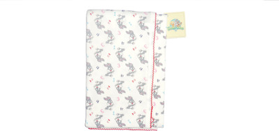 

Cradle Togs Cotton Crib Cartoon Bedsheet(Pack of 1, Looney Tunes cartoon printed on White Base with Red Border)