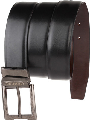 

CREATURE Men Formal Black Artificial Leather Reversible Belt