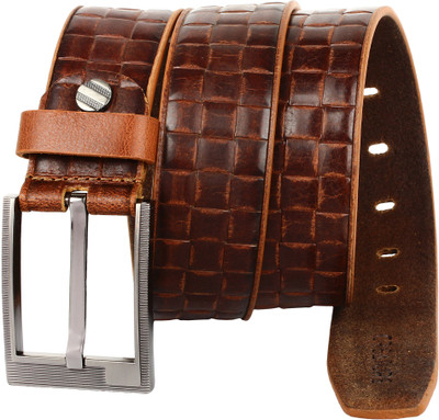 

CREATURE Men Casual Brown Genuine Leather Belt
