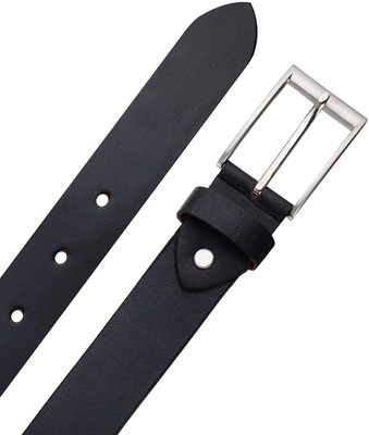 Cyclone Men Casual Black Genuine Leather Belt