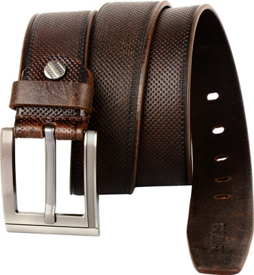 

CREATURE Men Casual Brown Genuine Leather Belt