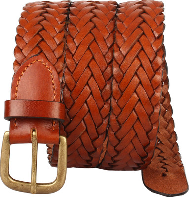 

CREATURE Men Party Tan Genuine Leather Belt