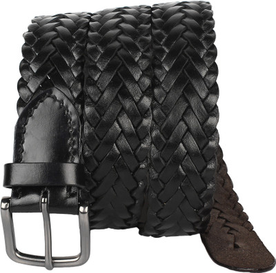 

CREATURE Men Party Black Genuine Leather Belt