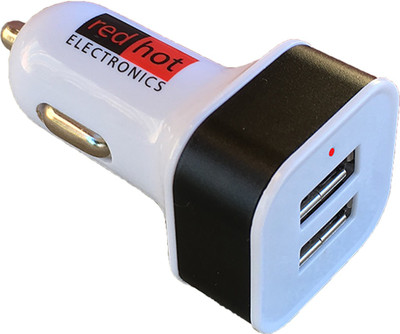 

Redhot Electronics 4.8 Amp Turbo Car Charger(Black), Jet black