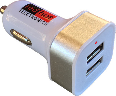 

Redhot Electronics 4.8 Amp Turbo Car Charger(Silver), Birch silver