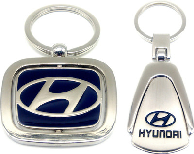 

City Choice New Combo of Hyundai Revolving & Metal Key Chain(Multicolor)
