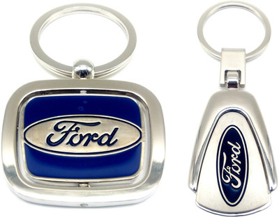 

City Choice New Combo of Ford Revolving & Meta Key Chain(Multicolor)
