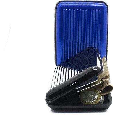 Coovs 8 Card Holder(Set of 2, Blue, Black)