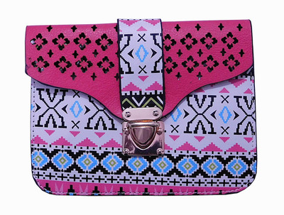 

SAMCO FAS Girls Casual Pink Canvas Sling Bag