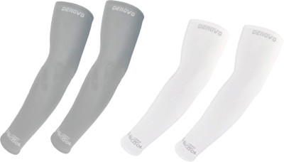 

DeNovo Cotton Arm Sleeve For Men & Women(L, White, Grey)