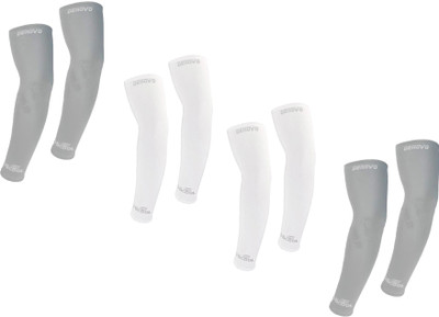 DeNovo Cotton Arm Sleeve For Men & Women(L, White, Grey)
