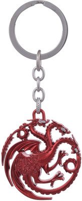 GCT Game of Thrones GOT House Targaryen Fire and Blood Three-headed Dragon Sigil Red Metal Design-2 Key Chain available at flipkart for Rs.199