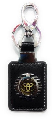 

kausal kf Lether & Metal Locking Key Chain (Black, Silver) Key Chain