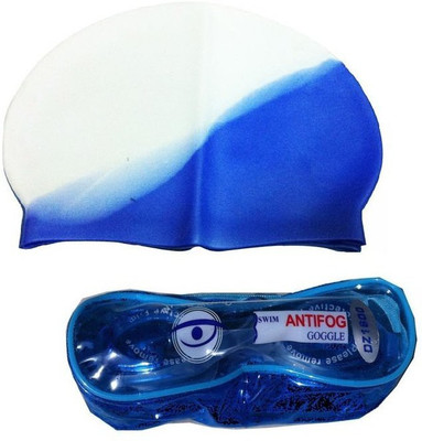 

Aurion SWIMMING GOGGLE + CAP PERFECT COMBO FOR SWIMMING AND WATER SPORTS ACTIVITY Swimming Kit