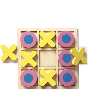 

WE-BLINK Wooden Jumbo Tic Tac Toe Game(Multicolor)