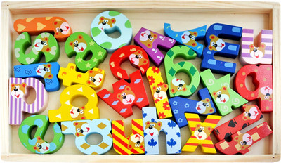 

Trinkets & More - Wooden Chunky ABC Learning Blocks | Premium Wooden Made | Beautifully Crafted Brightly Coloured | Educational Toys Kids 2+ Years(Multicolor)