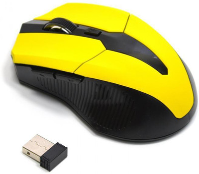 

NOBILITY 2.4GHZ 1600DPI NOBC007 MATTE FINISH Wireless Optical Gaming Mouse(USB, Yellow)