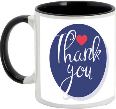 

AllUPrints Thank You Gifts Design 18 Black Ceramic Mug(325 ml)