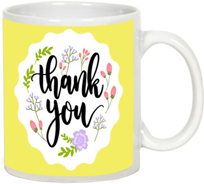 

AllUPrints Thank You Gifts Design 25 White Ceramic Mug(325 ml)